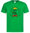 Мужская футболка Happy father Зеленый фото