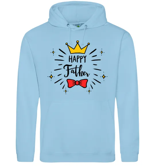 Мужская толстовка (худи) Happy father Голубой фото