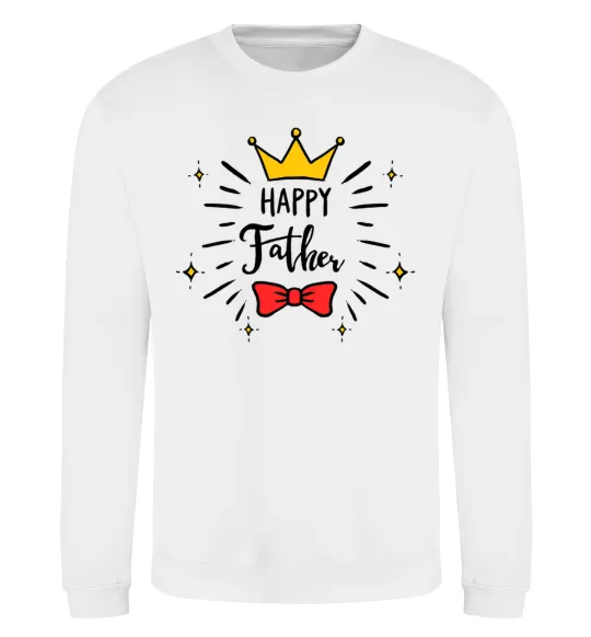 Свитшот Happy father Белый фото