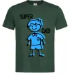 Мужская футболка Super dad blue Темно-зеленый фото