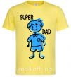 Мужская футболка Super dad blue Лимонный фото