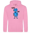 Мужская толстовка (худи) Super dad blue Розовый фото