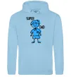 Мужская толстовка (худи) Super dad blue Голубой фото