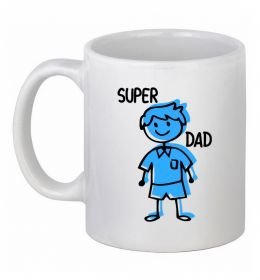 Чашка керамическая Super dad blue