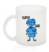 Чашка скляна Super dad blue Фроузен фото