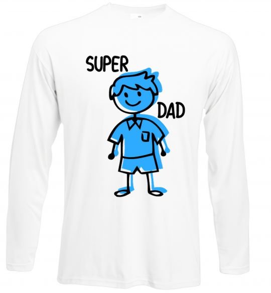 Реглан Super dad blue Білий фото