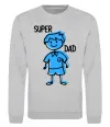 Свитшот Super dad blue Серый меланж Свитшот Super dad blue Серый меланж фото