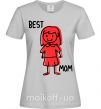 Женская футболка Best mom red Серый фото