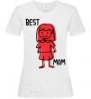 Жіноча футболка Best mom red Білий фото