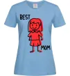Женская футболка Best mom red Голубой фото