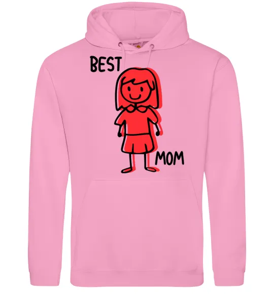 Жіноча толстовка (худі) Best mom red Рожевий фото