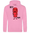 Жіноча толстовка (худі) Best mom red Рожевий фото