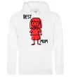 Женская толстовка (худи) Best mom red Белый Женская толстовка (худи) Best mom red Белый фото