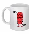 Чашка керамическая Best mom red Белый Чашка керамическая Best mom red Белый фото