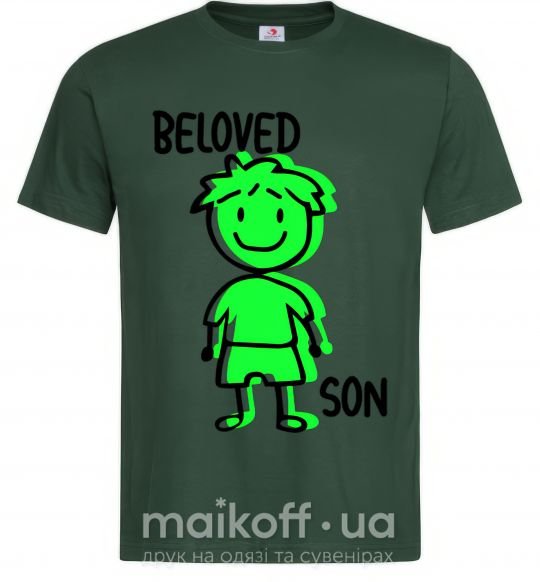 Чоловіча футболка Beloved son green Темно-зелений фото