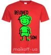 Мужская футболка Beloved son green Красный фото