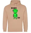 Чоловіча толстовка (худі) Beloved son green Пісочний фото