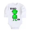 Детский боди Beloved son green Белый фото