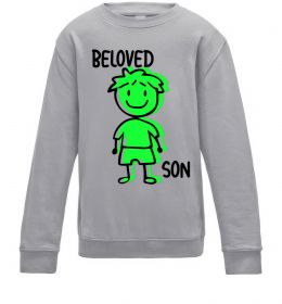 Дитячий світшот Beloved son green