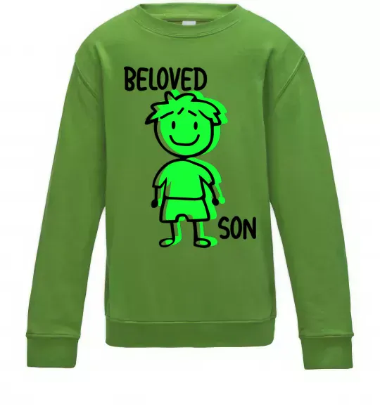 Дитячий світшот Beloved son green Лаймовий фото