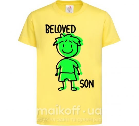 Детская футболка Beloved son green Лимонный фото