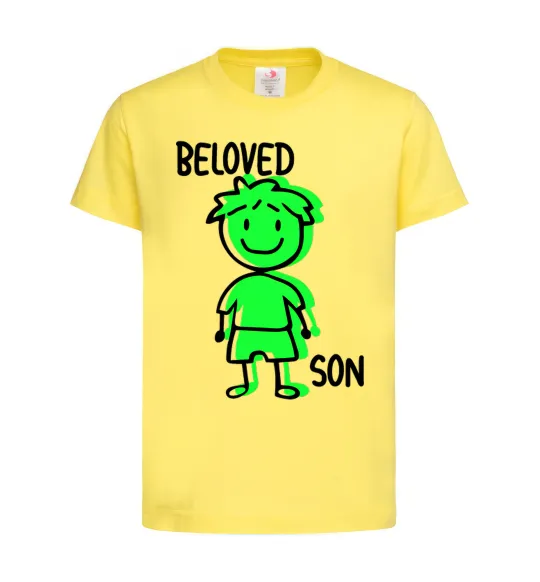 Детская футболка Beloved son green Лимонный фото