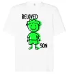 Футболка Оверсайз Beloved son green Білий фото