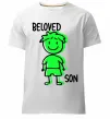 Мужская премиум футболка Beloved son green Белый Мужская премиум футболка Beloved son green Белый фото