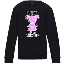 Дитячий світшот Cutest daughter pink