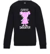 Детский Свитшот Cutest daughter pink Черный фото