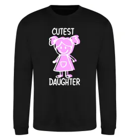 Свитшот Cutest daughter pink Черный фото