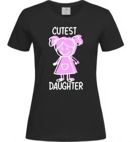 Жіноча футболка Cutest daughter pink