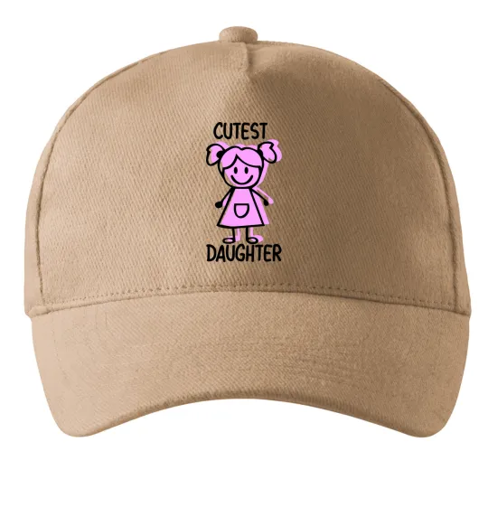 Кепка Cutest daughter pink Песочный фото
