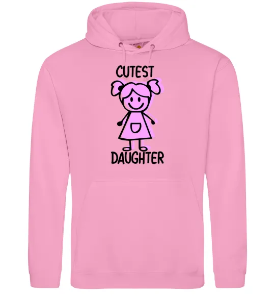 Женская толстовка (худи) Cutest daughter pink Розовый фото