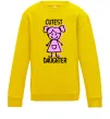 Детский Свитшот Cutest daughter pink Солнечно желтый фото