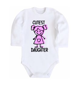 Детский боди Cutest daughter pink
