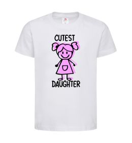 Дитяча футболка Cutest daughter pink