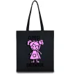 Эко-сумка Cutest daughter pink Черный фото