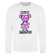 Свитшот Cutest daughter pink Белый фото