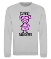 Свитшот Cutest daughter pink Серый меланж Свитшот Cutest daughter pink Серый меланж фото
