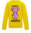 Дитячий світшот Cutest daughter pink Сонячно жовтий фото