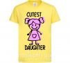 Дитяча футболка Cutest daughter pink Лимонний фото