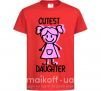 Детская футболка Cutest daughter pink Красный фото