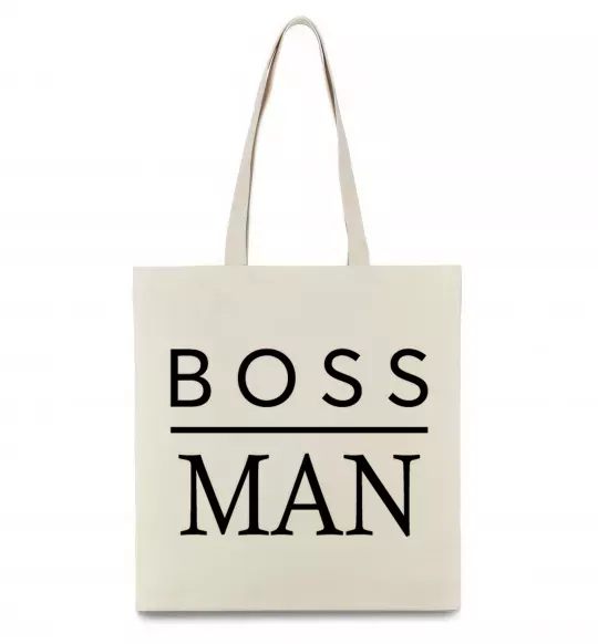 Еко-сумка Boss man Бежевий фото