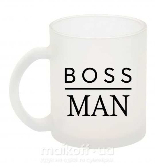 Чашка стеклянная Boss man Фроузен фото