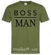 Мужская футболка Boss man Оливковый фото