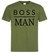 Мужская футболка Boss man Оливковый Мужская футболка Boss man Оливковый фото