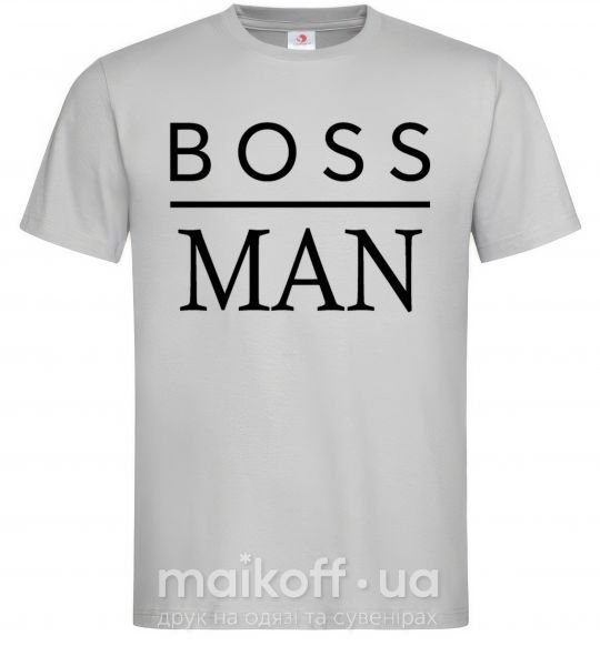 Мужская футболка Boss man Серый фото