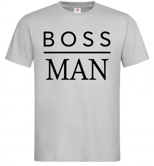 Мужская футболка Boss man Серый фото