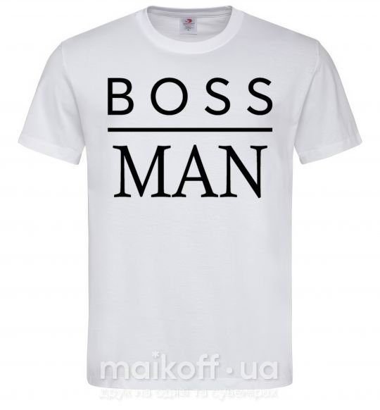 Мужская футболка Boss man Белый фото